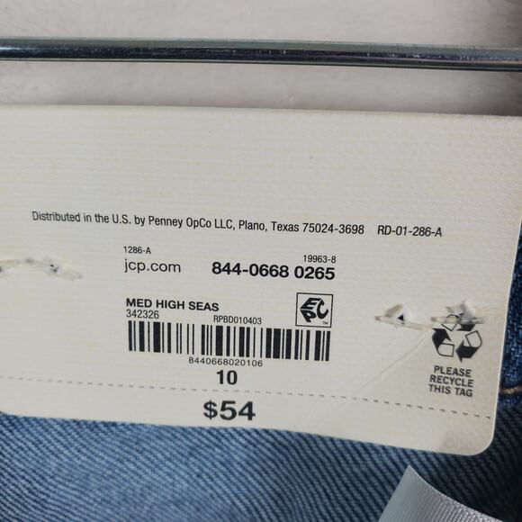 ANA A New Approach High Rise Wide Leg Jeans Women Sz 10 Blue Denim Zip Fly NEW - Picture 10 of 11